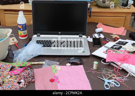 Embroidery crafting Stock Photo