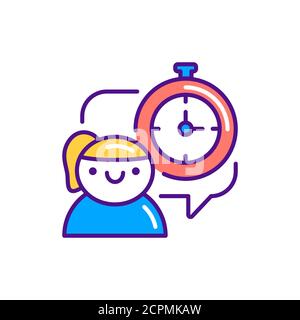 Discipline color line icon. Soft skills. Pictogram for web, mobile app, promo. UI UX design element Stock Vector