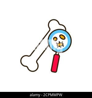 Bone densitometry color line icon. Medical and scientific concept. Laboratory diagnostics. Pictogram for web, mobile app, promo. UI UX design element Stock Vector