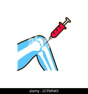 Treatment arthritis line color icon. Inflammation joint. Sign for web page, mobile app, button, logo. Editable stroke. Stock Vector
