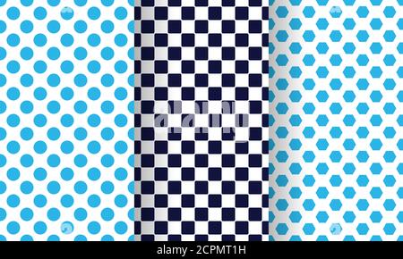Vector Geometric Backgrounds set in blue and dark coloursistic . Artwork Business Web Presentation Cover Fabric. Stock Vector