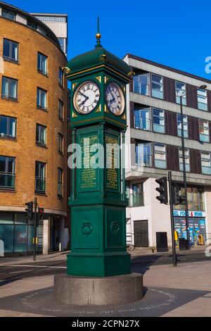 England, London, Islington, The Angel Clock Tower Stock Photo