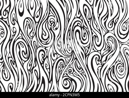 Psychedelic Abstract background. Black and white. Vector illustration for t shirt design, print, poster, background, web, graphic designs. Stock Vector
