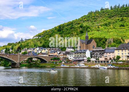 Cochem. Beautiful historical town on romantic Moselle, Mosel river. City view. Rhineland-Palatinate, Germany, Stock Photo