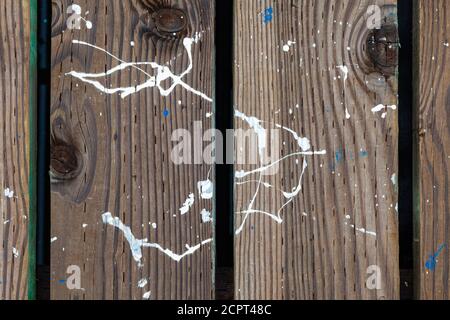 Abstract image of dripping paint on a pontoon in Steveston Harbour British Columbia Canada Stock Photo