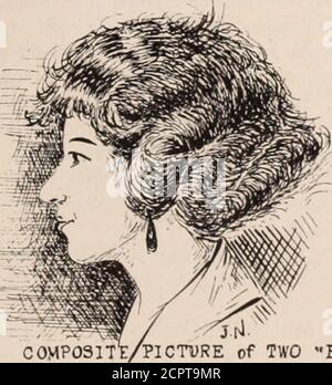 . Baltimore and Ohio employees magazine . the pardon of theperson who discovered the differencebetween to be and not to be). Theaccompanying drawing, a composite por-trait of Misses Goldberg and Kirschenbaumsketched from life, answers the questionwith yes, no, or maybe, just as youlike it. However, tresses gone, poetswill have to abandon the rhyme caresses and look up something to fit nimbus or•halo. But, you should worry about thetroubles of the poets. The telegram blanksays: Be brief, meaning, cut it short.As long as thats the style, make the mostof it. It is not new anyhow; nothing thatyou