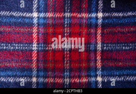 Fabric plaid texture. Cloth background. Stock Photo