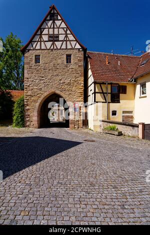 Mainbernheimer Tor in Iphofen, Kitzingen district, Lower Franconia, Bavaria, Germany Stock Photo