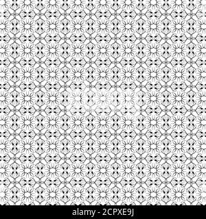 Black floral patterns on white background Stock Photo