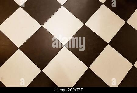 Background with black and white rhombuses. Stock Photo