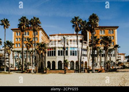 USA, California, Los Angeles, facade of the Hotel Casa del Mar, was used as the location for the television series 'Private Practice' Stock Photo