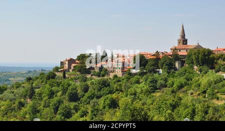 View of Groznjan, Istria, Croatia Stock Photo