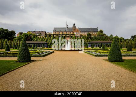 Terraced garden Kloster Kamp, Kamp-Lintfort, Lower Rhine, North Rhine-Westphalia, Germany Stock Photo