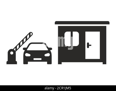 Drive-through coronavirus testing centre. Coronavirus (COVID-19) pod. Vector icon isolated on white background. Stock Vector