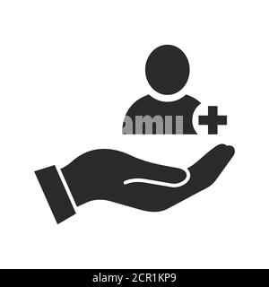 Patient icon. Health insurance. Vector icon isolated on white background. Stock Vector