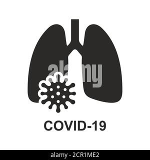 Lungs icon. Vector icon isolated on white background. Stock Vector