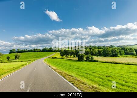 Country road in the Bavarian Forest Stock Photo