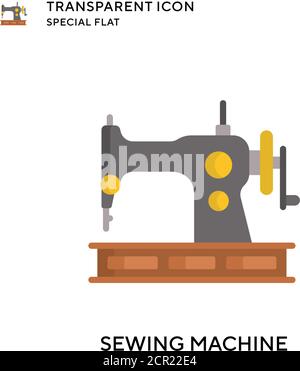 Sewing machine vector icon. Flat style illustration. EPS 10 vector. Stock Vector