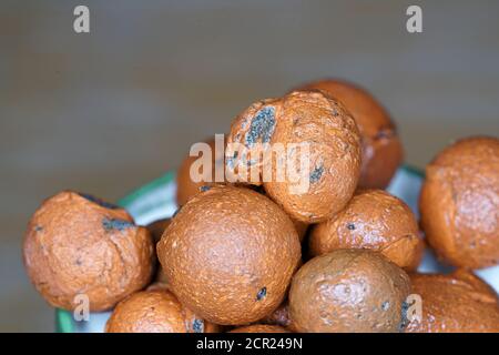 Pile of Lightweight expanded clay aggregate, LECA Stock Photo