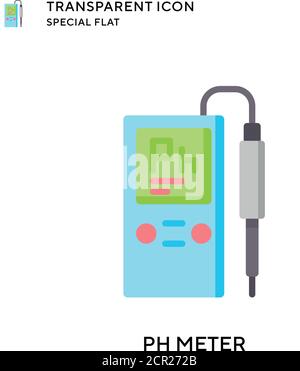 Ph meter vector icon. Flat style illustration. EPS 10 vector. Stock Vector