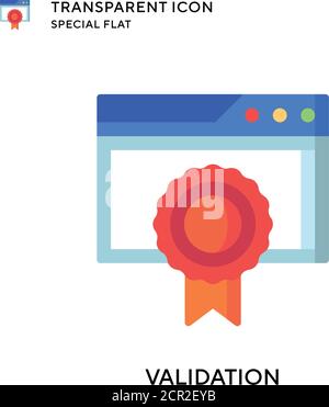 Validation vector icon. Flat style illustration. EPS 10 vector. Stock Vector