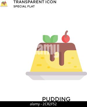 Pudding vector icon. Flat style illustration. EPS 10 vector. Stock Vector