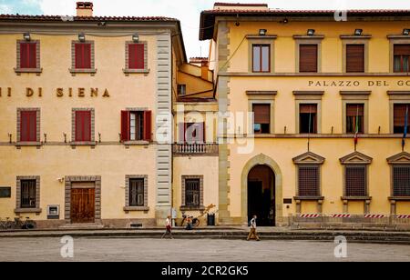 Cathedral Square, Bank, Palace, Pistoia, Tuscany, Italy Stock Photo