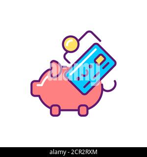 Budgeting line color icon. Event management. Sign for web page, mobile app, button, logo. Vector isolated element. Editable stroke Stock Vector