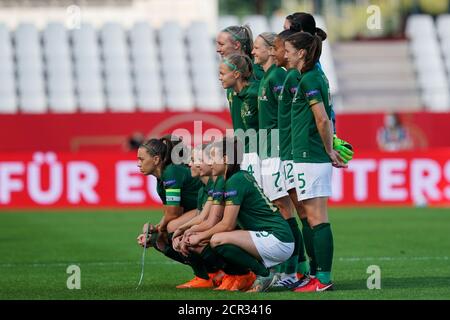 Essen, Germany. 19th Sep, 2020. Player of Ireland team photo ahead of the UEFA Women's European Championship Qualification match between Germany and Republic of Ireland. Daniela Porcelli/SPP Credit: SPP Sport Press Photo. /Alamy Live News Stock Photo