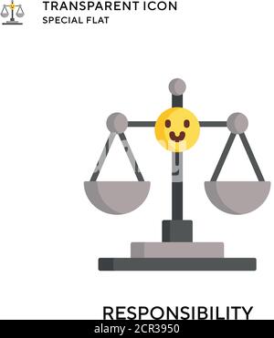 Responsibility vector icon. Flat style illustration. EPS 10 vector. Stock Vector
