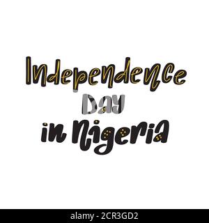 Trendy illustration with Independence Day in Nigeria for celebration design. Stock Vector