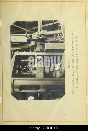 . Tests of railroad tie plates . Weighing Table ofTesting Machine Figure 1.Diagram of Apparatus forTest of Resistance to Buckling and Embedment. 15 Cross Head of Testing Machine, Stock Photo