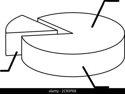 data analysis, infographic chart report financial isometric vector illustration line icon Stock Vector