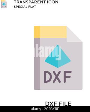 Dxf file vector icon. Flat style illustration. EPS 10 vector. Stock Vector