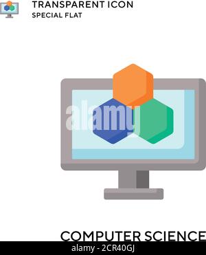 Computer science vector icon. Flat style illustration. EPS 10 vector. Stock Vector