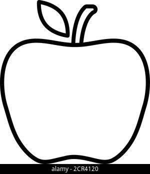 apple icon. vector black apple symbol Stock Vector