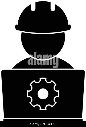 Computer engineering.  Computer repairing,  fix computer, internet icon. Stock Vector