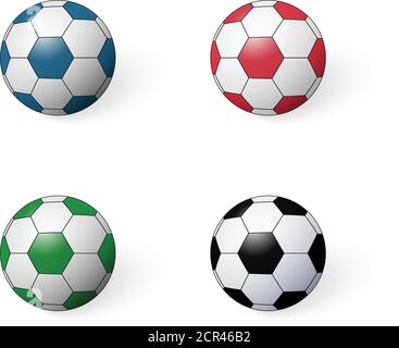 soccer ball set  . Football icon. vector Stock Vector