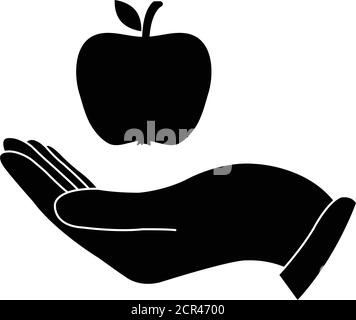 apple icon. vector black apple symbol Stock Vector