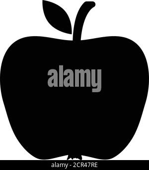 apple icon. vector black apple symbol Stock Vector