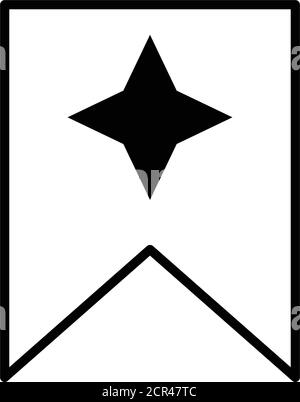Favorite bookmark icon, vector illustration. Favourite symbol. Line icon Stock Vector