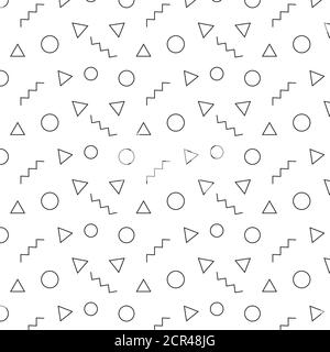 Geometric pattern seamless . texture, background vector. Form a triangle, a line, a circle. Stock Vector