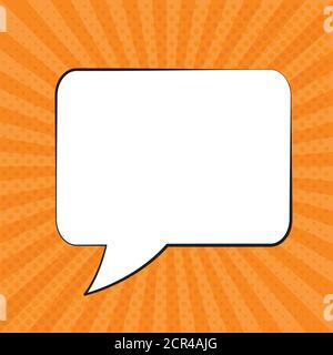 speech bubble icon. retro comic bubble style. chat icon vector Stock Vector