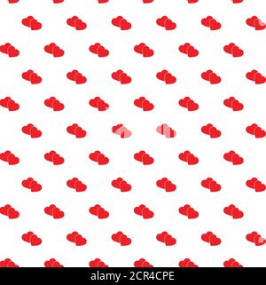 heart seamless  pattern. love background.  red cartoon texture for kids.  pattern for children. Background Stock Vector
