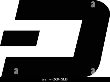 Dash coin icon. Cryptocurrency coin money. blockchain  symbol. Internet money Stock Vector