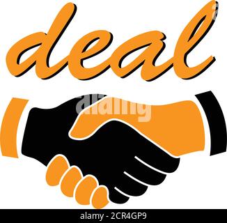 Handshake icon. business agreement Icon. Shaking hands. Make a deal.  Hands shaking each other. Stock Vector