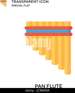 Pan flute vector icon. Flat style illustration. EPS 10 vector. Stock Vector
