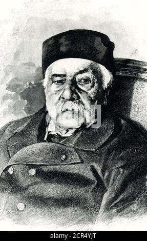 The caption for this 1906 illustration reads: ‘Ferdinand De Lesseps.’  Ferdinand Marie, vicomte de Lesseps (died 1894)  was a French diplomat and later developer of the Suez Canal, which in 1869 joined the Mediterranean and Red Seas, substantially reducing sailing distances and times between Europe and East Asia. Stock Photo