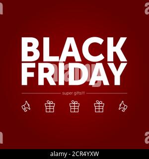 Black Friday inscription on abstract ink blots for sale and discount, template for your banner or poster. Stock Vector