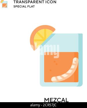 Mezcal vector icon. Flat style illustration. EPS 10 vector. Stock Vector